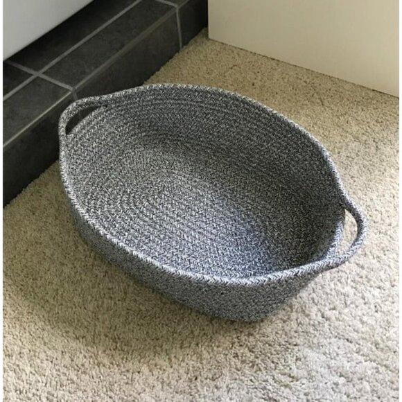 New Woven Cotton Rope Storage Basket, Cube Changing Table Organizer for Closet - Picture 1 of 2